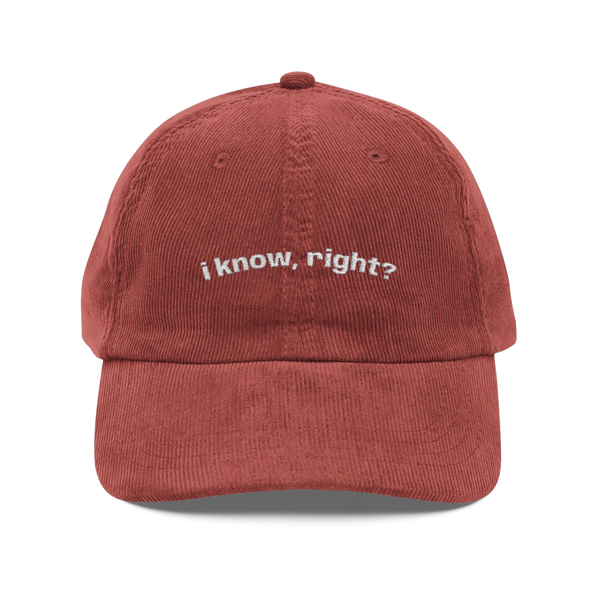 "I know, right?" Dark Corduroy Hat