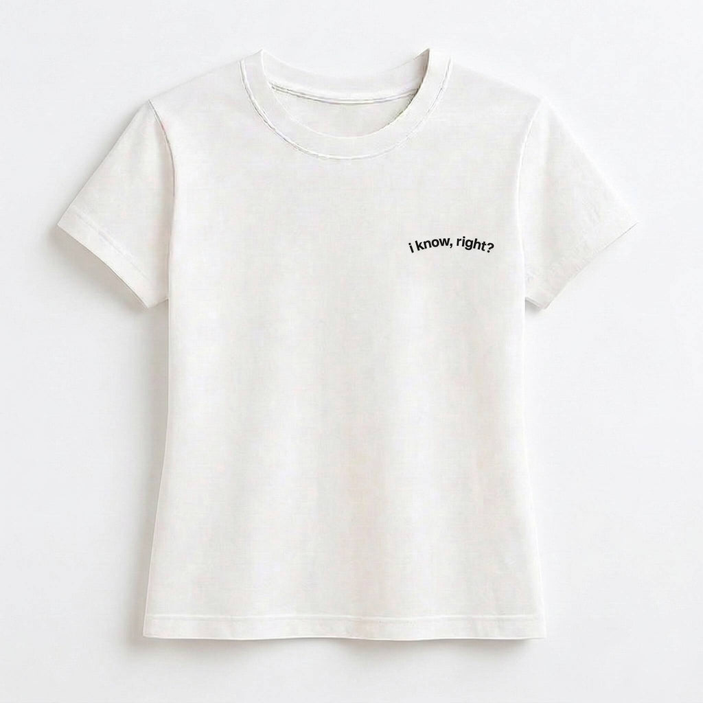 "I know, right?" Bright Crop Top