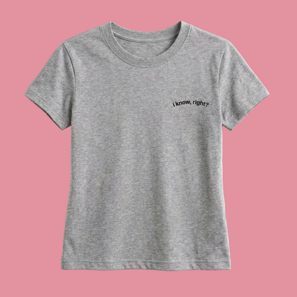 "I know, right?" Bright Crop Top