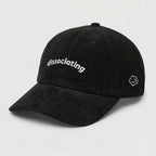 dissociating corduroy hat.