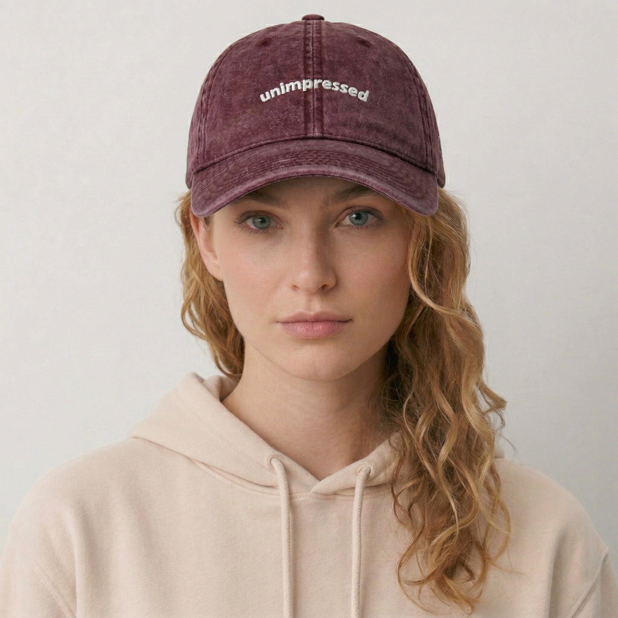 unimpressed vintage hat.