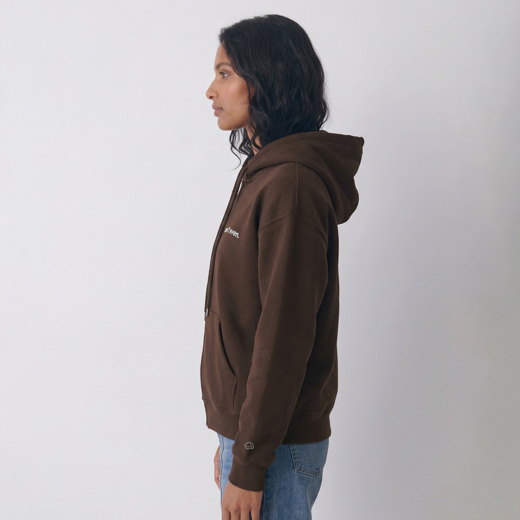 don't even. zip hoodie.