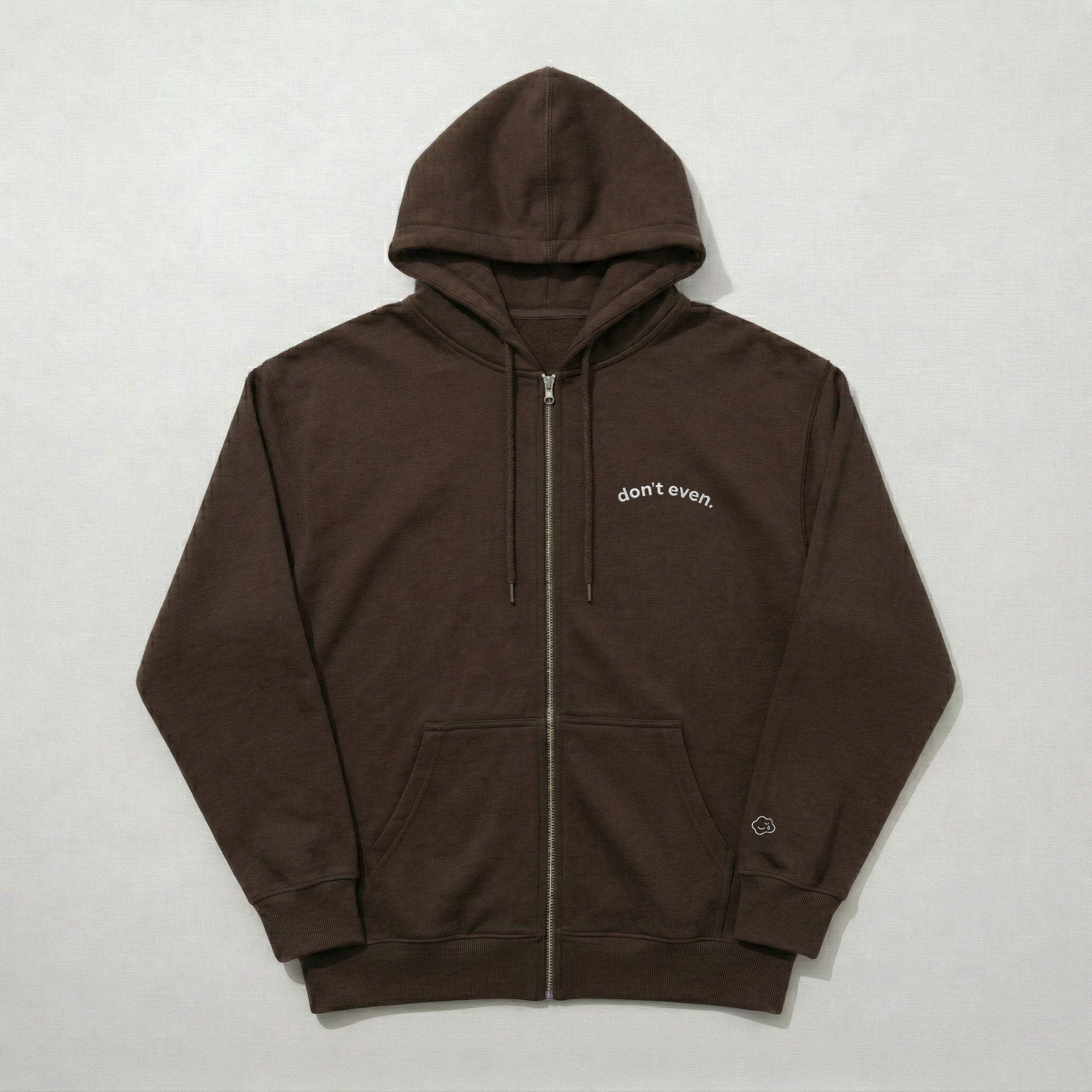 don't even. zip hoodie.