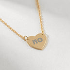 no heart necklace.