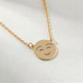 smiley necklace.