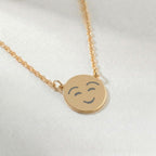 smiley necklace.