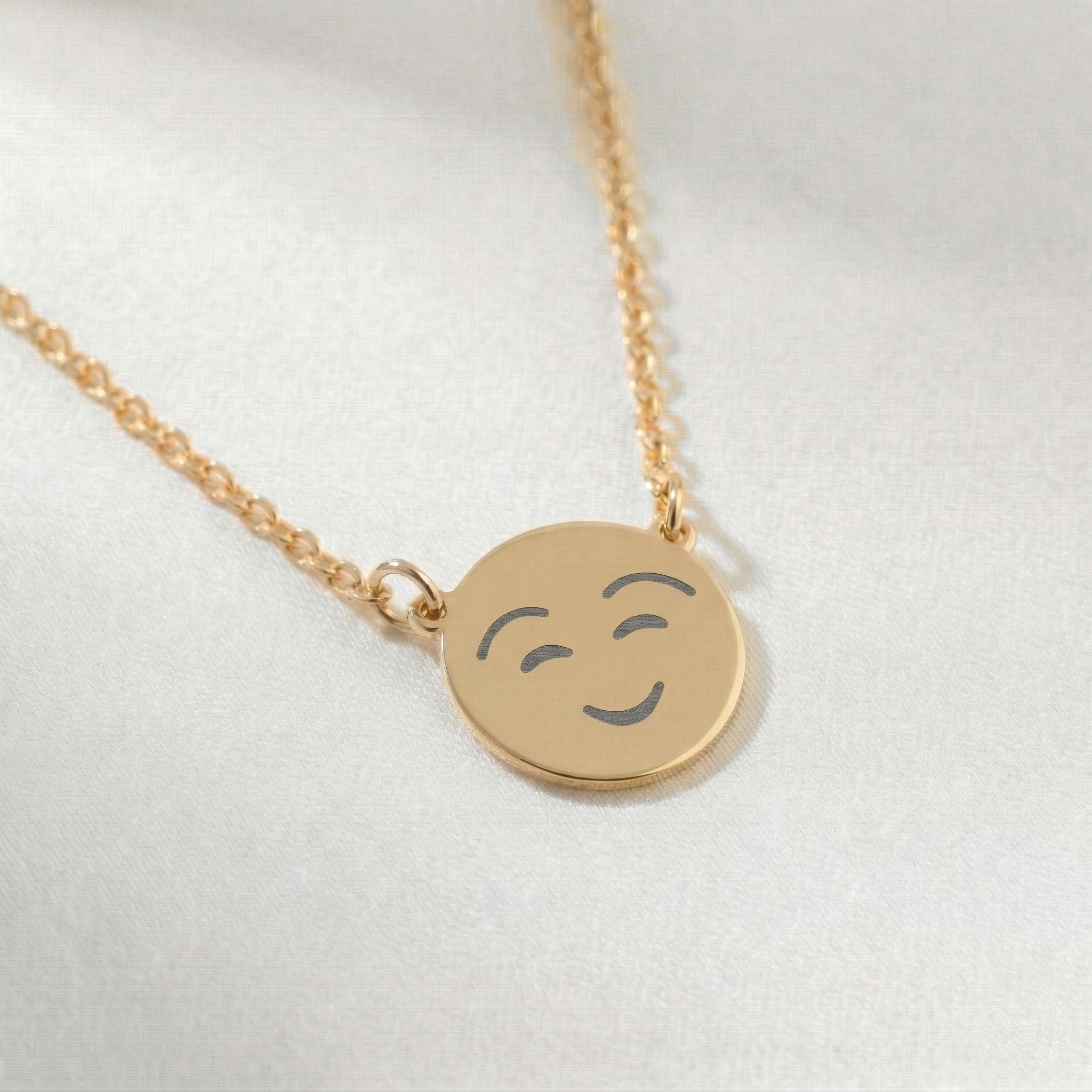 smiley necklace.