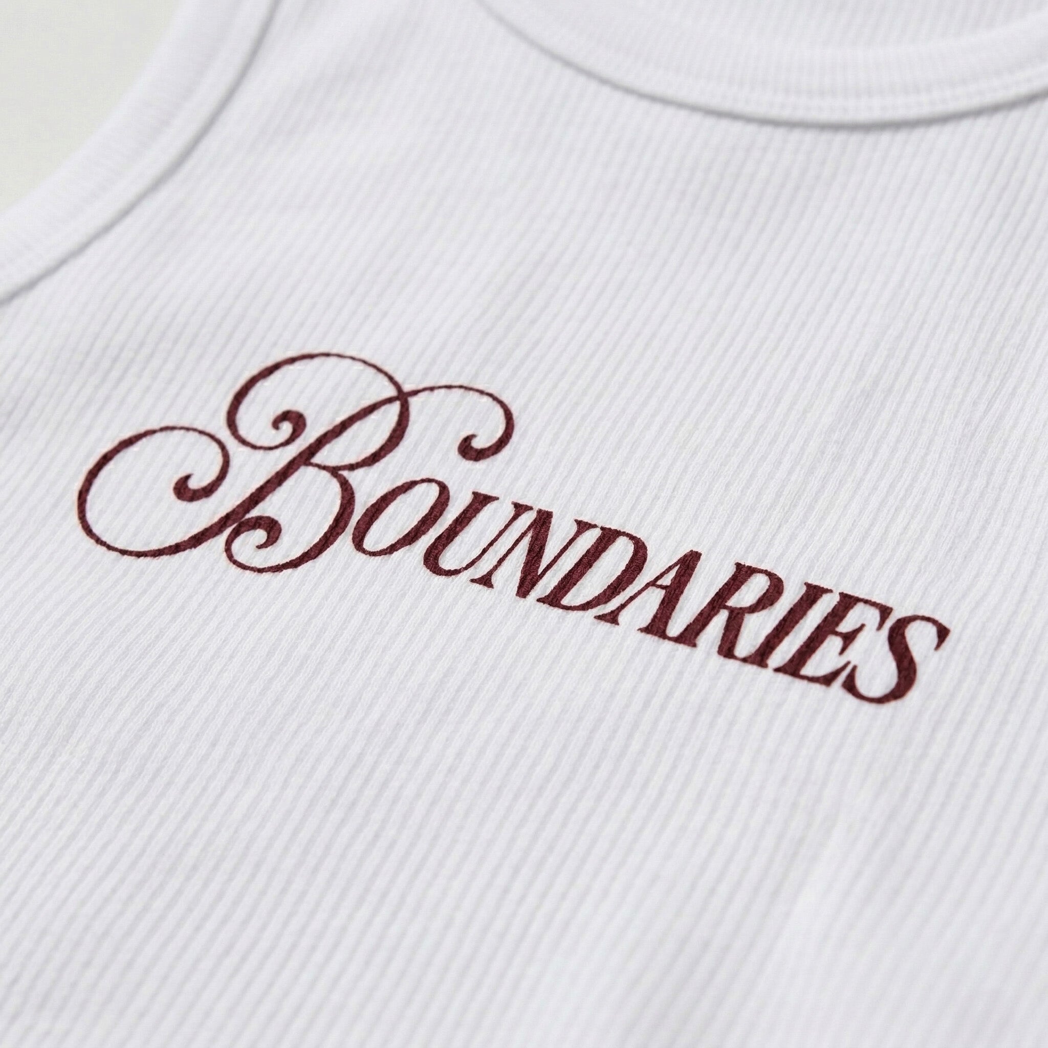 boundaries tank top.