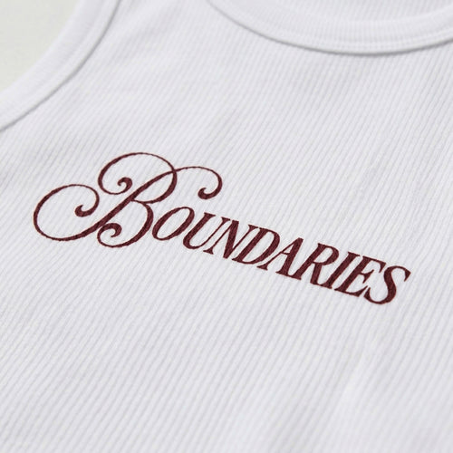 boundaries tank top.