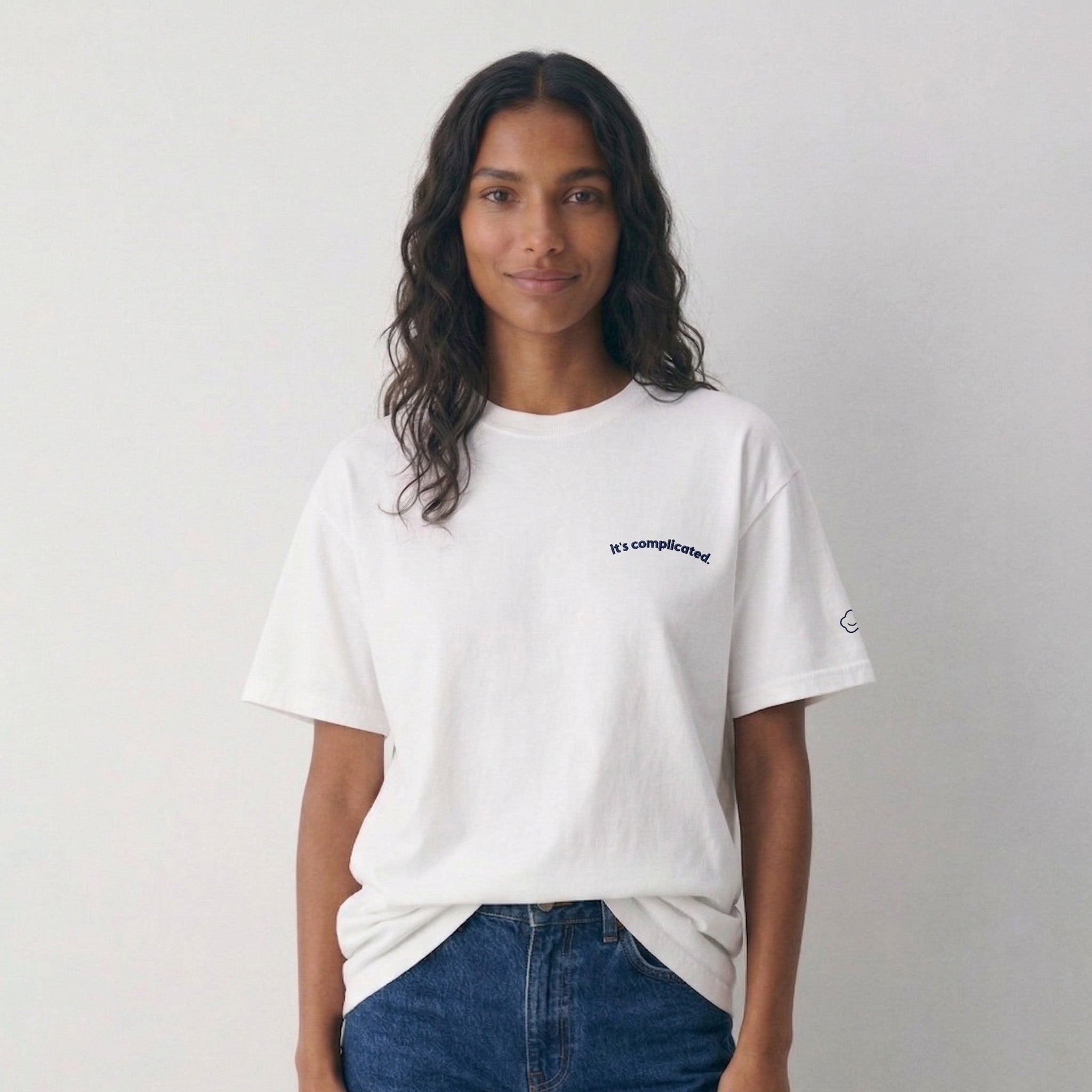 it's complicated. classic tee.