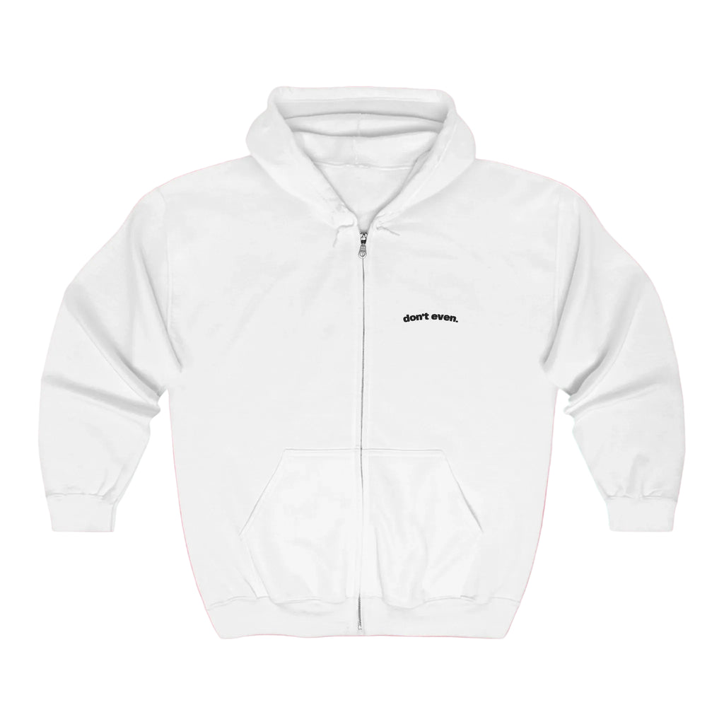 White hoodie with 'Soft Form' logo on a white background