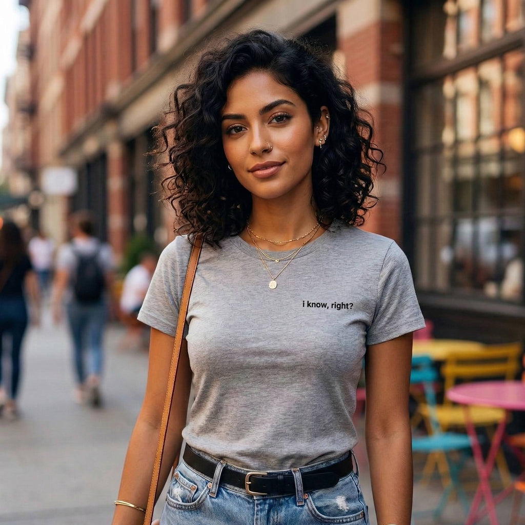 "I know, right?" Bright Crop Top