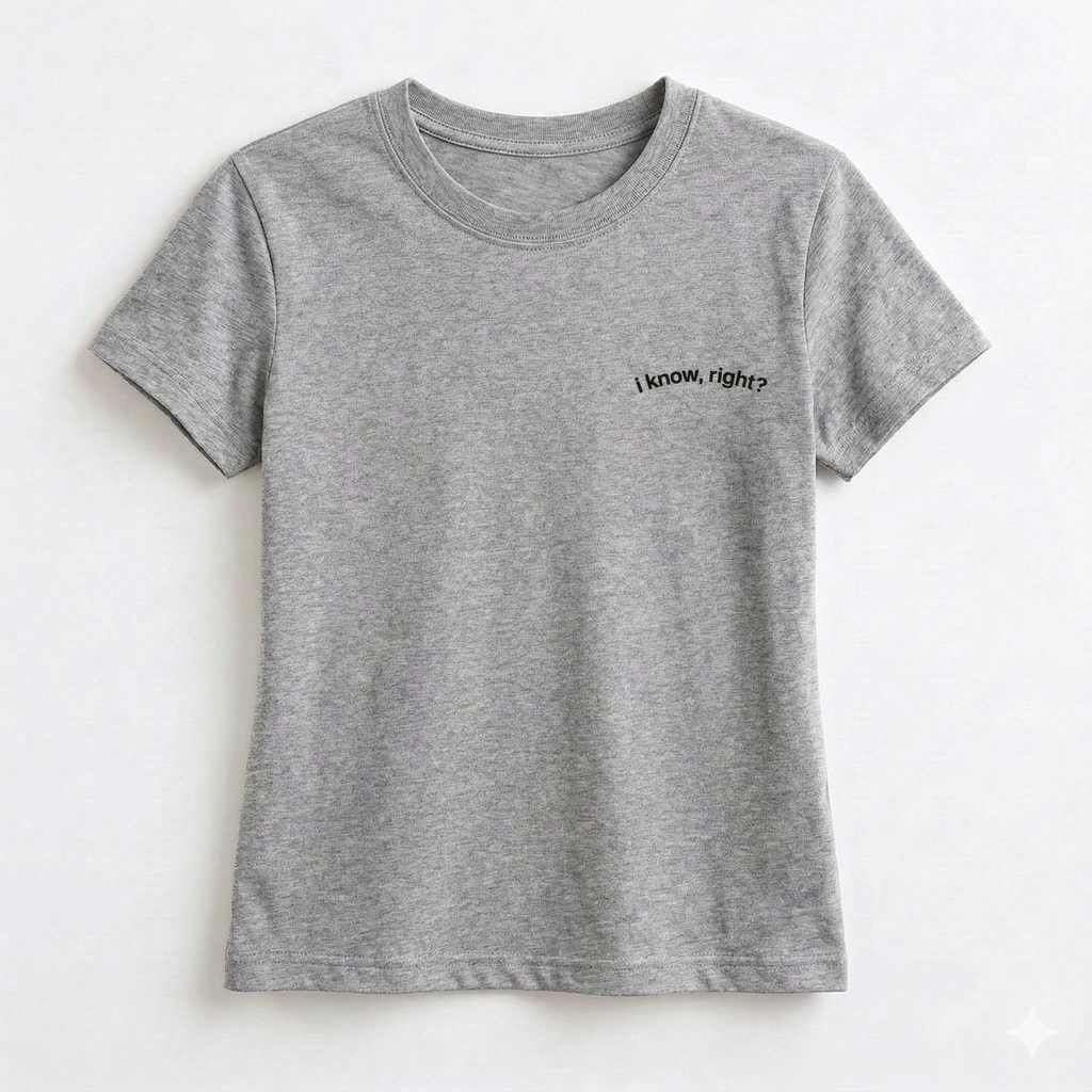 "I know, right?" Bright Crop Top