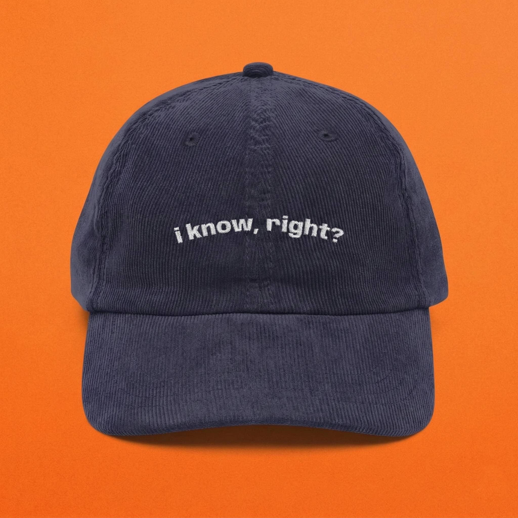 "I know, right?" Dark Corduroy Hat